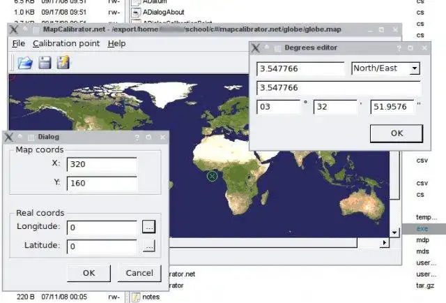 Download web tool or web app MapCalibrator.NET to run in Windows online over Linux online