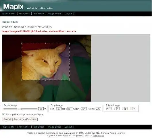 Download web tool or web app Mapix CMS