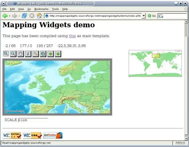 Download web tool or web app MappingWidgets to run in Windows online over Linux online