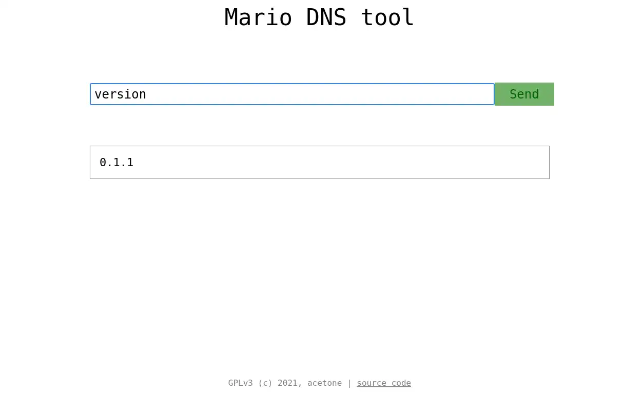 Web ツールまたは Web アプリ Mario DNS ツールをダウンロード