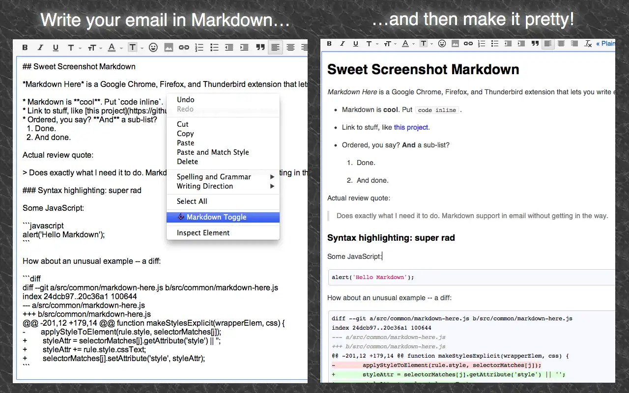 Download web tool or web app Markdown Here