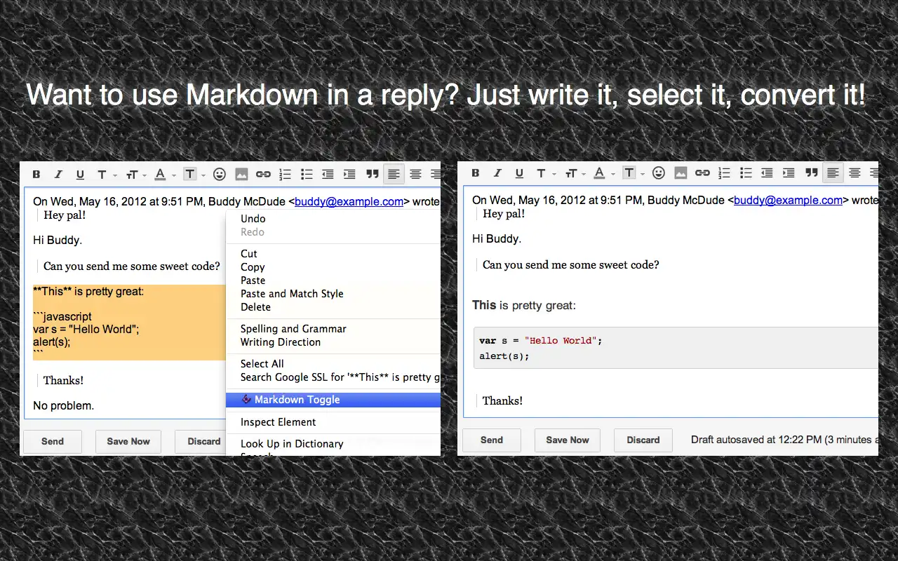 Download web tool or web app Markdown Here