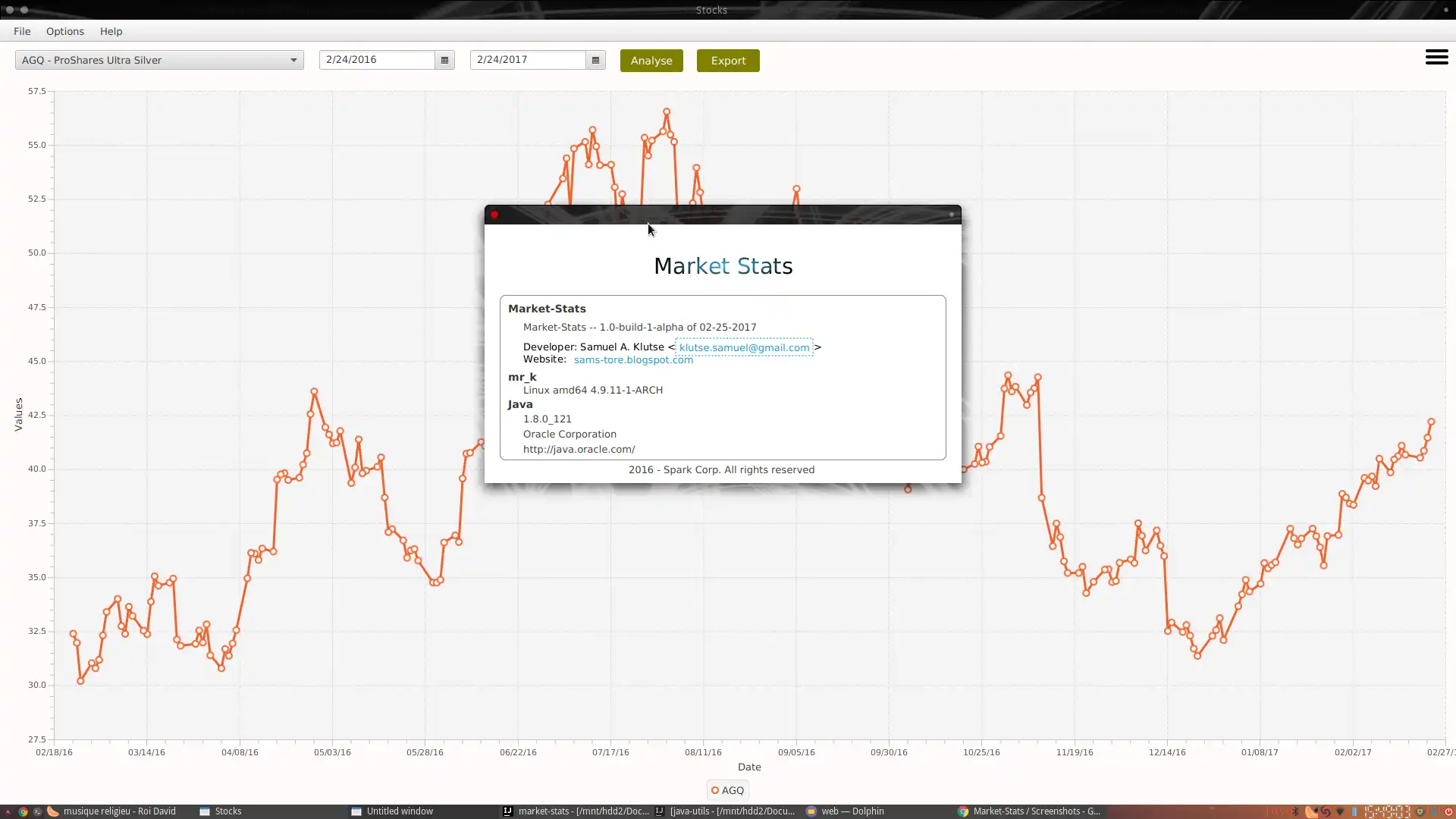 Завантажте веб-інструмент або веб-програму Market-Stats