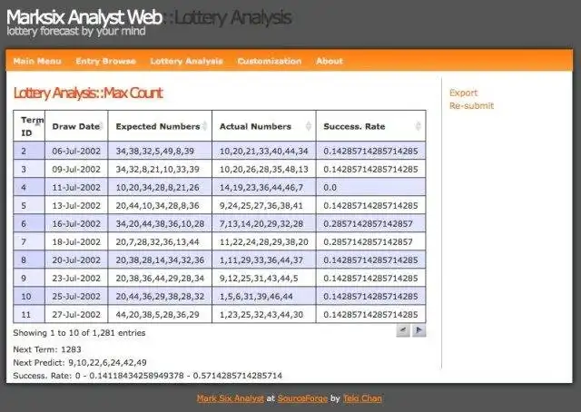 Download web tool or web app Mark Six Analyst