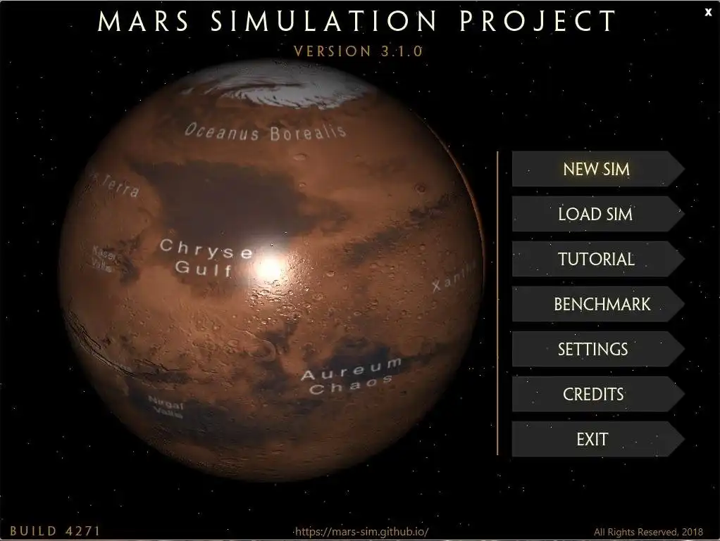 Download web tool or web app Mars Simulation Project