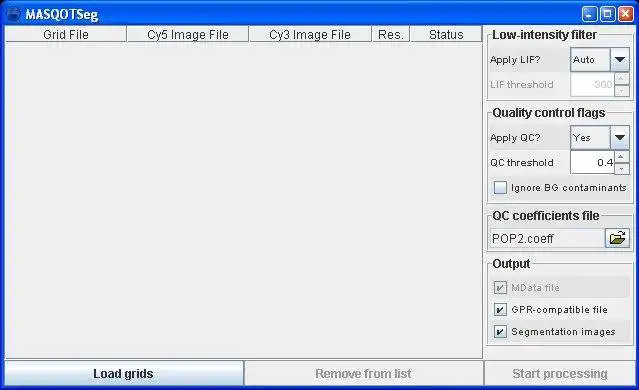 Download web tool or web app MASQOT-GUI to run in Windows online over Linux online