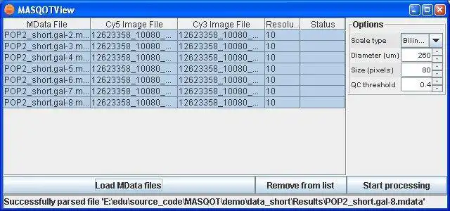 Download web tool or web app MASQOT-GUI to run in Windows online over Linux online