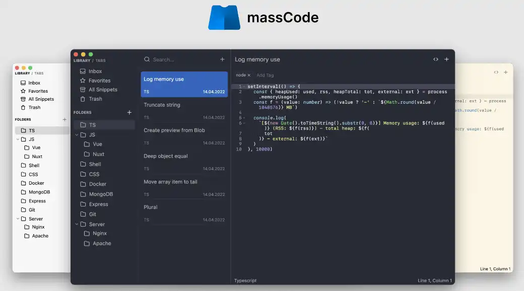 ດາວໂຫຼດເຄື່ອງມືເວັບ ຫຼື web app massCode