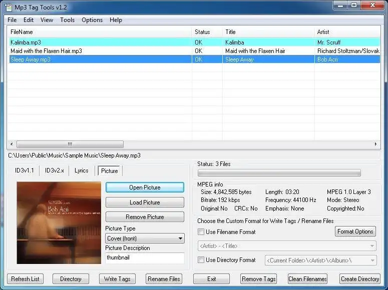 Web aracını veya web uygulamasını indirin massid3lib - Mp3 Etiket Araçları