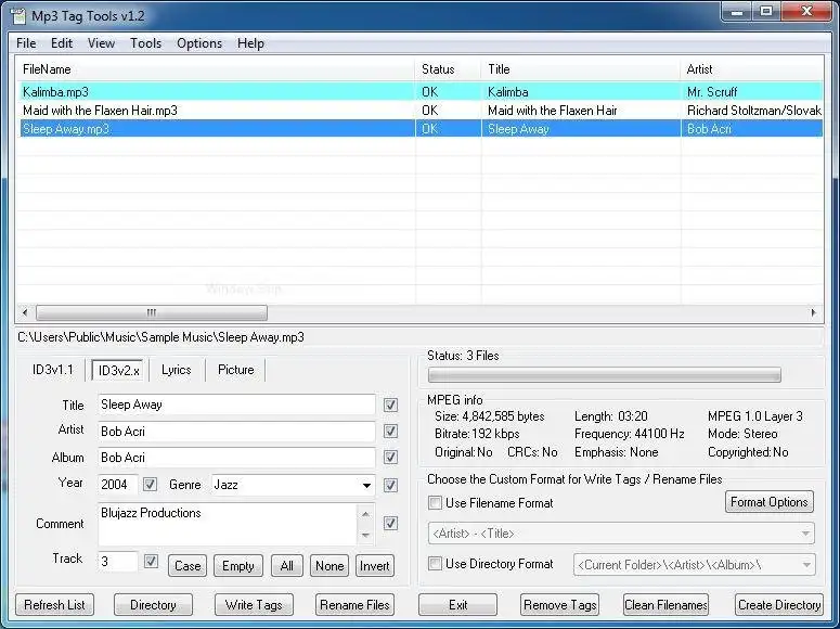 Pobierz narzędzie internetowe lub aplikację internetową Massid3lib - Narzędzia tagów MP3
