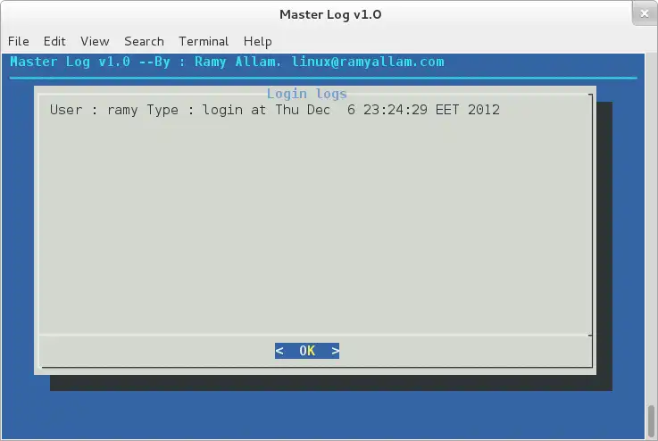 Download web tool or web app Master Log