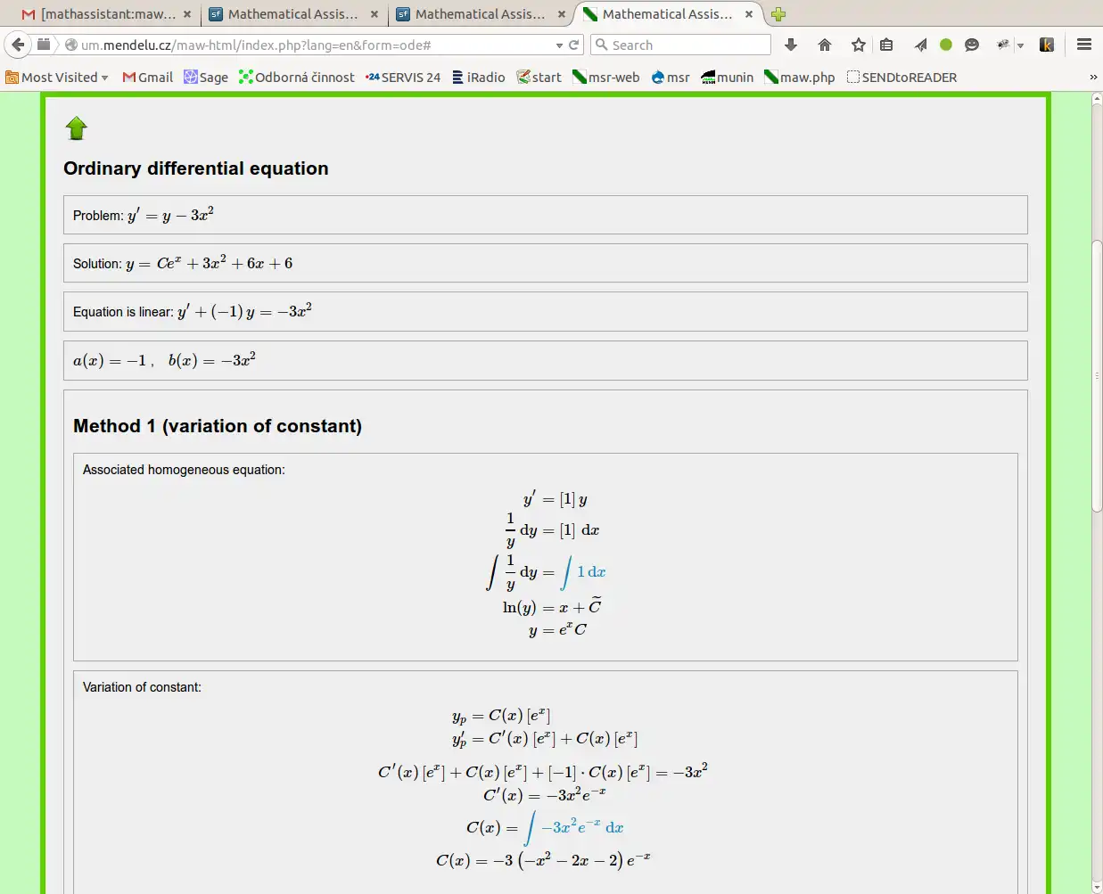 Download web tool or web app Mathematical Assistant on Web