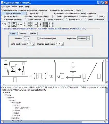 Download web tool or web app MathMLWYSIWYGEditor to run in Windows online over Linux online