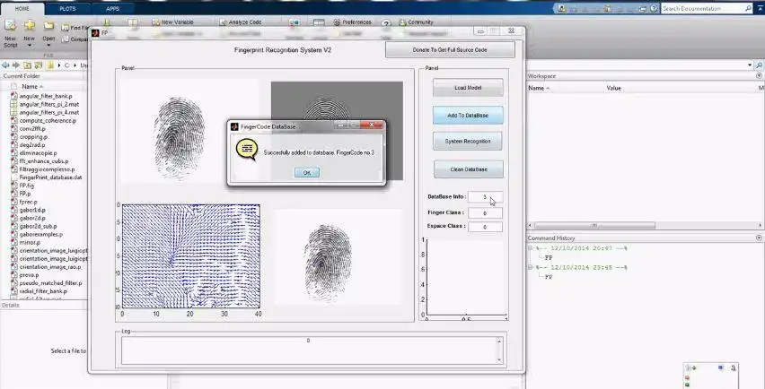 قم بتنزيل أداة الويب أو تطبيق الويب Matlab Fingerprint Recognition Code