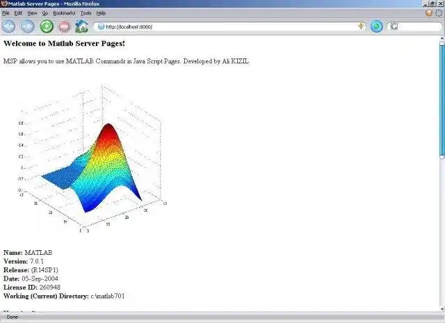 Завантажте веб-інструмент або веб-додаток MATLAB Server Pages