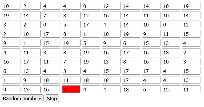 Download web tool or web app Matrix numbers game