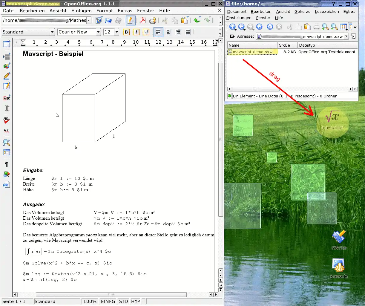 Scarica lo strumento web o l'app web Mavscript