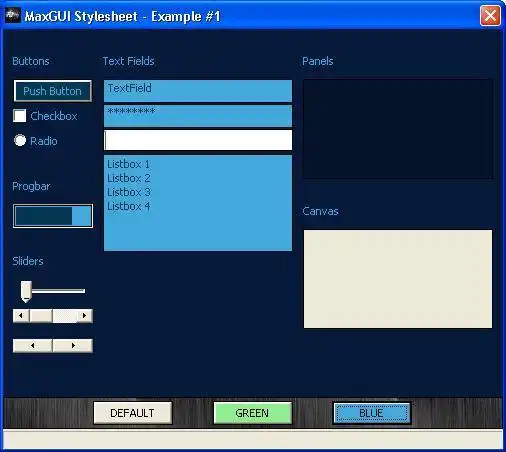 ابزار وب یا برنامه وب MaxGUI.stylesheet را دانلود کنید