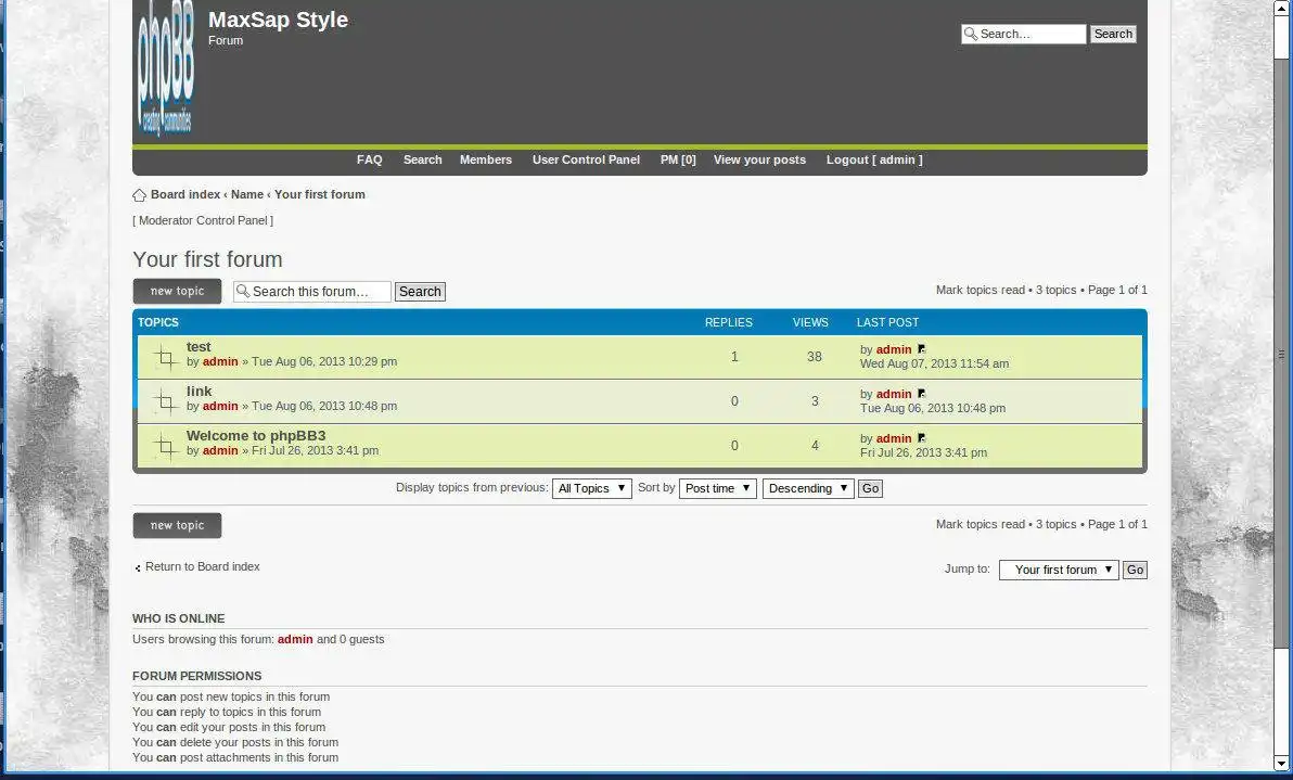 Download web tool or web app MaxSap -PhpBB Style