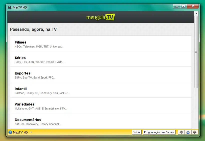 Download web tool or web app MaxTV HD