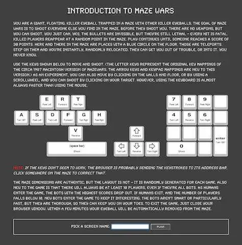 Téléchargez l'outil Web ou l'application Web Maze War SVG pour l'exécuter sous Linux en ligne