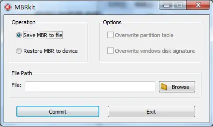 Download web tool or web app MBRkit