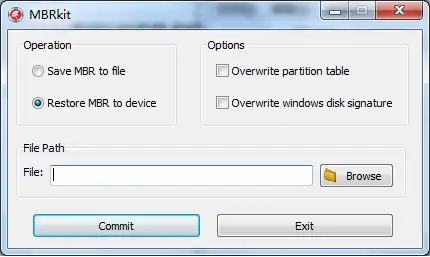 Download web tool or web app MBRkit