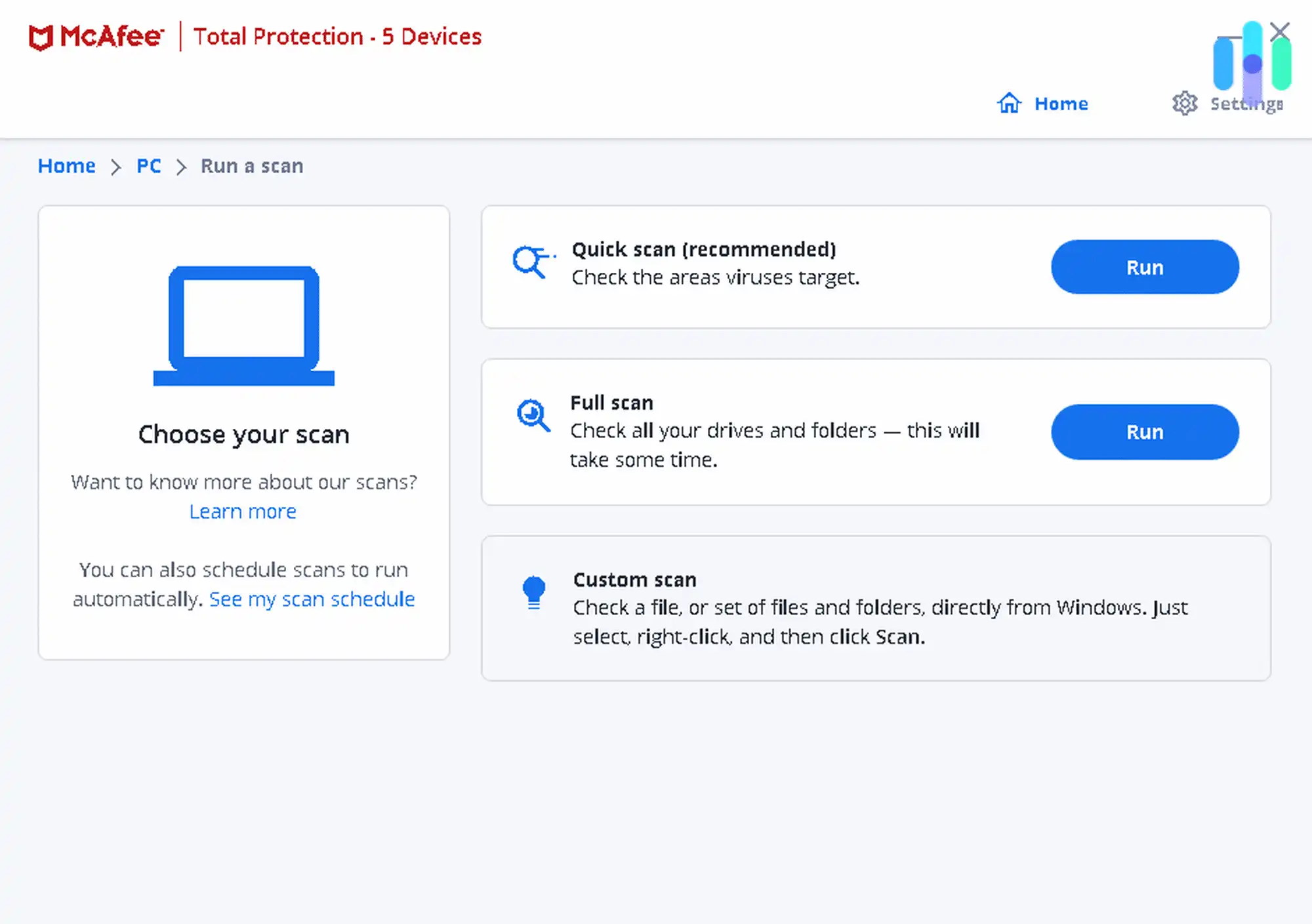 下载 Web 工具或 Web 应用程序 McAfee Antivirus 2023 最新版本