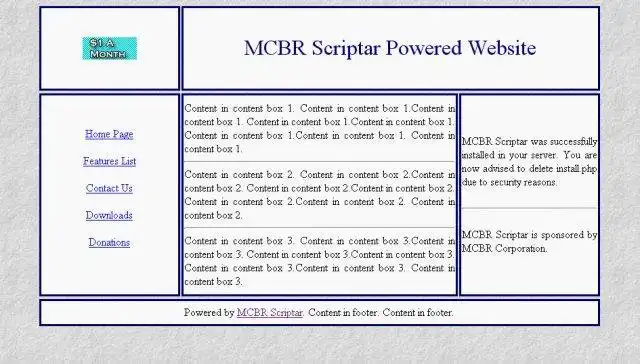 Download web tool or web app MCBR Scriptar
