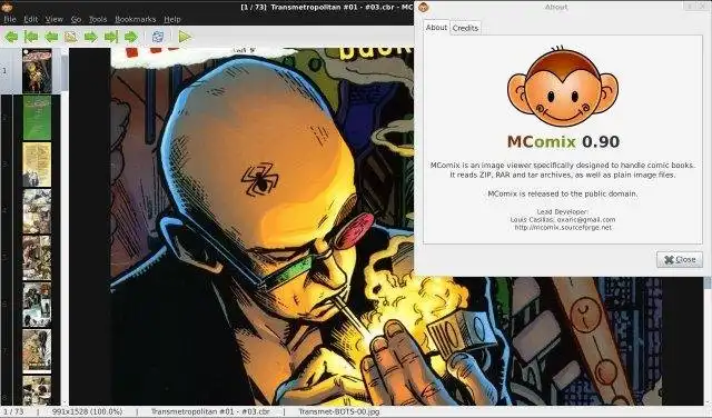 Download web tool or web app MComix