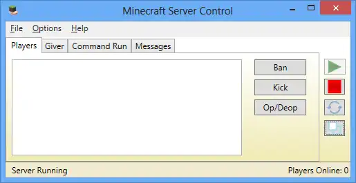 Download web tool or web app MC Server Controller to run in Windows online over Linux online
