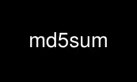 Run md5sum in OnWorks free hosting provider over Ubuntu Online, Fedora Online, Windows online emulator or MAC OS online emulator