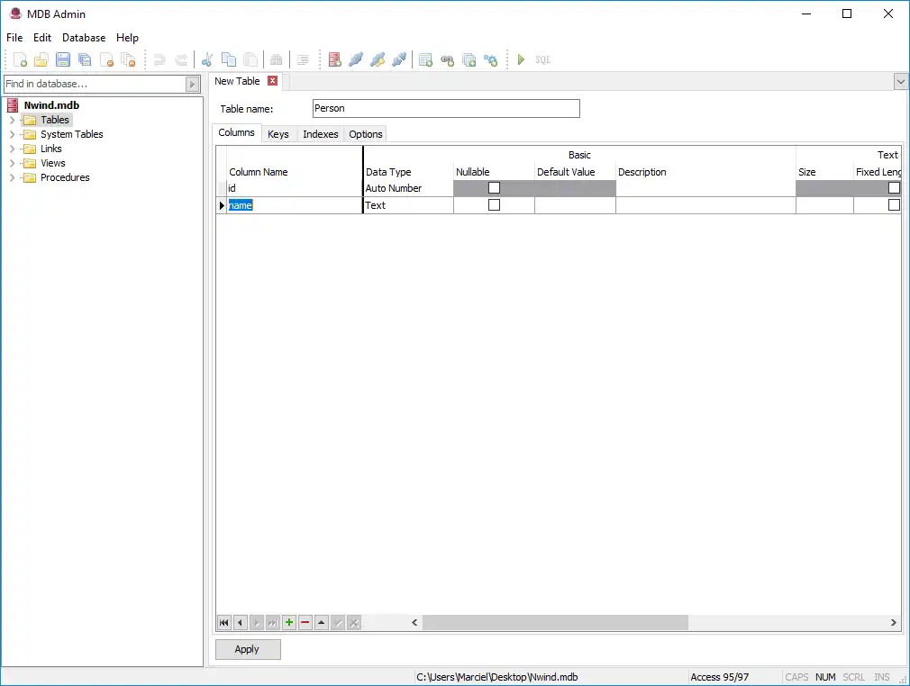 Laden Sie das Web-Tool oder die Web-App MDB Admin herunter