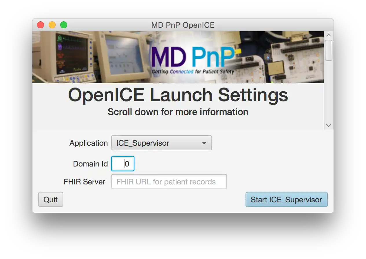 Descargar herramienta web o aplicación web MD PnP | OpenICE se ejecutará en Windows en línea sobre Linux en línea