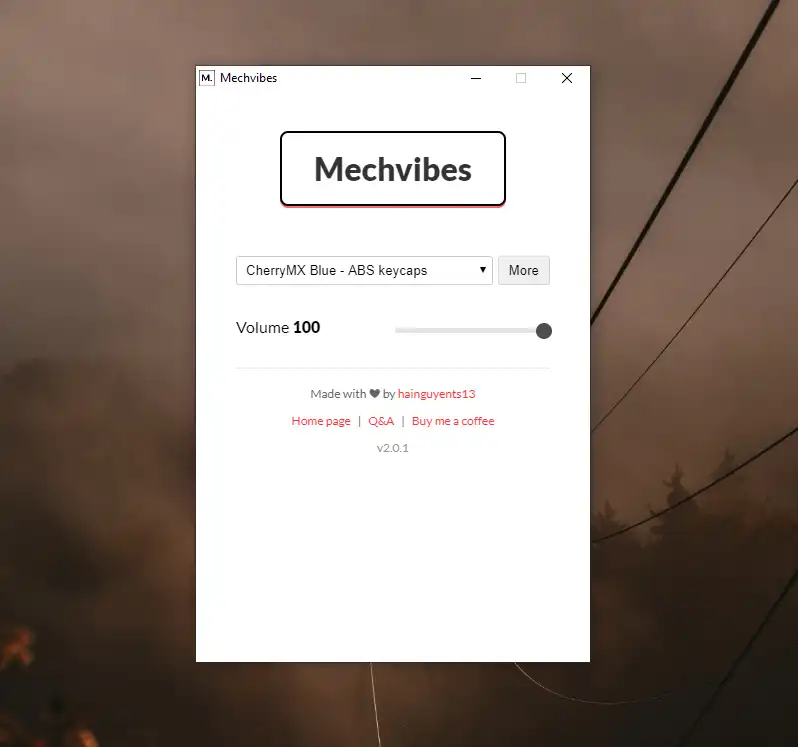 Download webtool of web-app Mechvibes om online in Linux te draaien