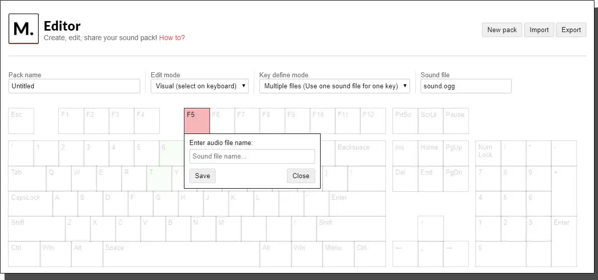 ดาวน์โหลดเครื่องมือเว็บหรือเว็บแอป Mechvibes เพื่อทำงานใน Windows ออนไลน์ผ่าน Linux ออนไลน์