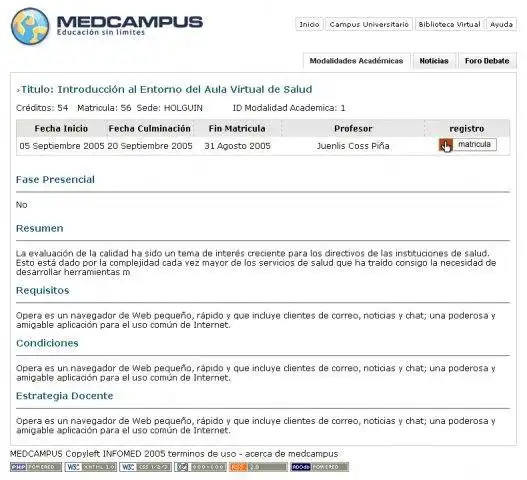 Unduh alat web atau aplikasi web MEDCAMPUS