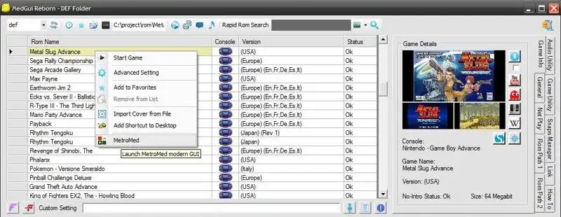 Download web tool or web app MedGui Reborn  MetroMed to run in Windows online over Linux online