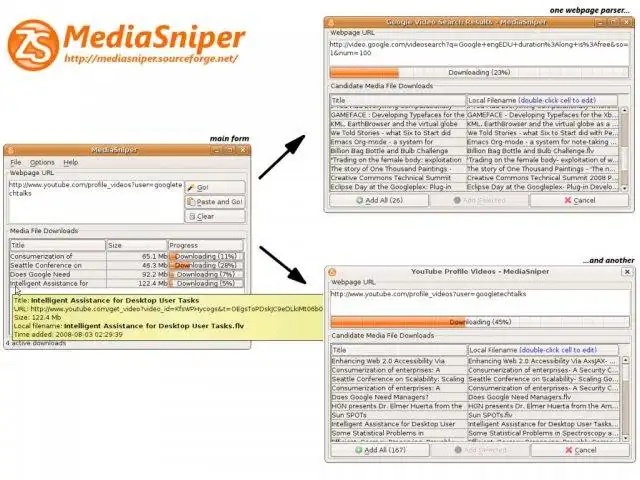 قم بتنزيل أداة الويب أو تطبيق الويب MediaSniper