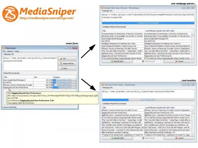 Download web tool or web app MediaSniper
