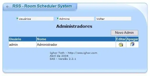 Download webtool of webapp Meeting Room Scheduler System