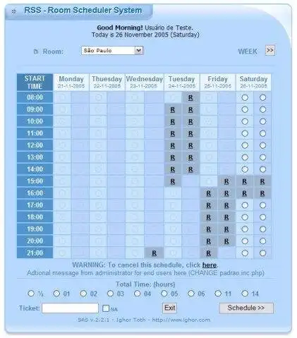 Laden Sie das Web-Tool oder die Web-App Meeting Room Scheduler System herunter