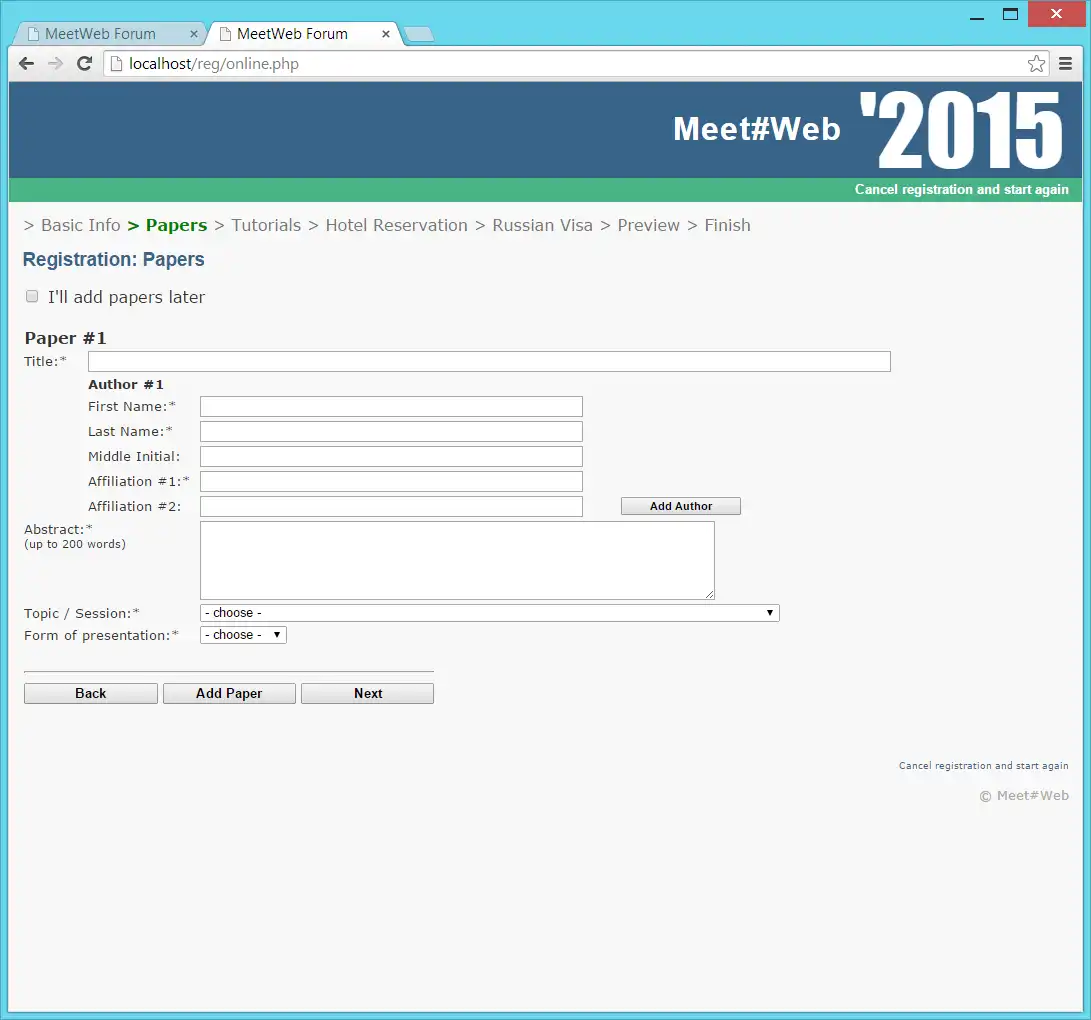Download web tool or web app Meet#Web - Portal for Meeting Organizers to run in Linux online