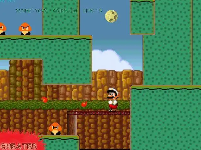 Загрузите веб-инструмент или веб-приложение Mega Mario для работы в Windows онлайн через Linux онлайн