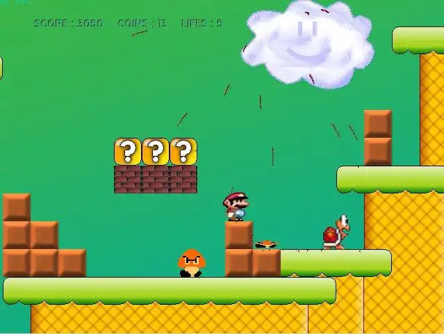 قم بتنزيل أداة الويب أو تطبيق الويب Mega Mario للتشغيل في Windows عبر الإنترنت عبر Linux عبر الإنترنت