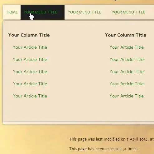 Download web tool or web app MegaMenu