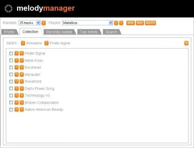 Download web tool or web app Melody Manager