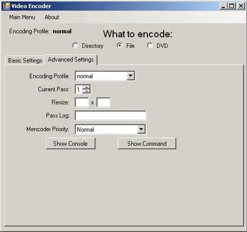 Descărcați instrumentul web sau aplicația web MencoderGUI