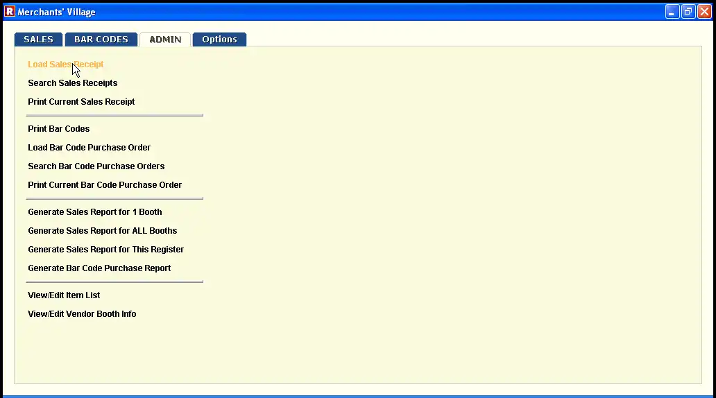 Mag-download ng web tool o web app Merchants Village Consignment POS