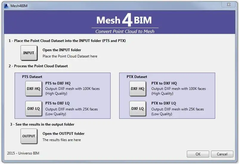 Scarica lo strumento web o l'app web Mesh4BIM